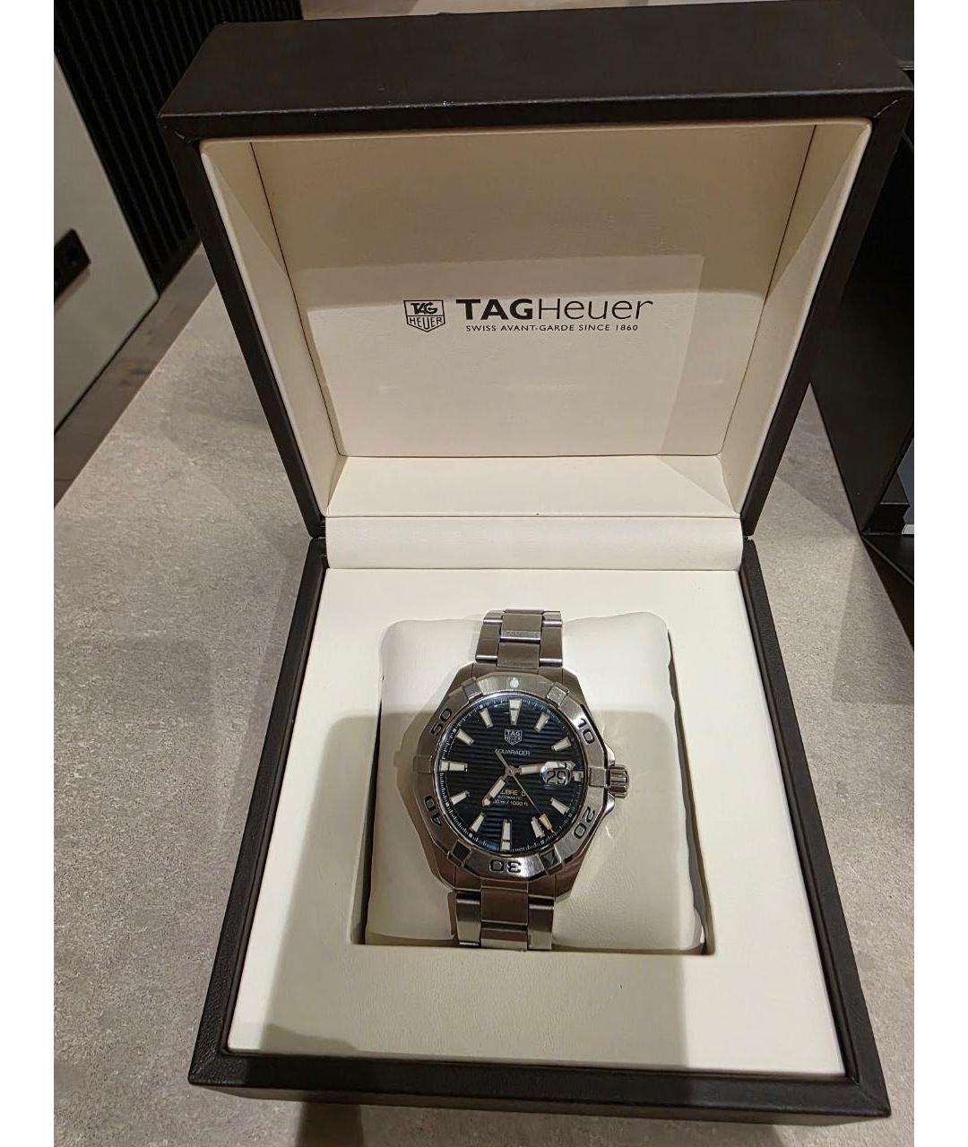 TAG HEUER Синие стальные часы, фото 6