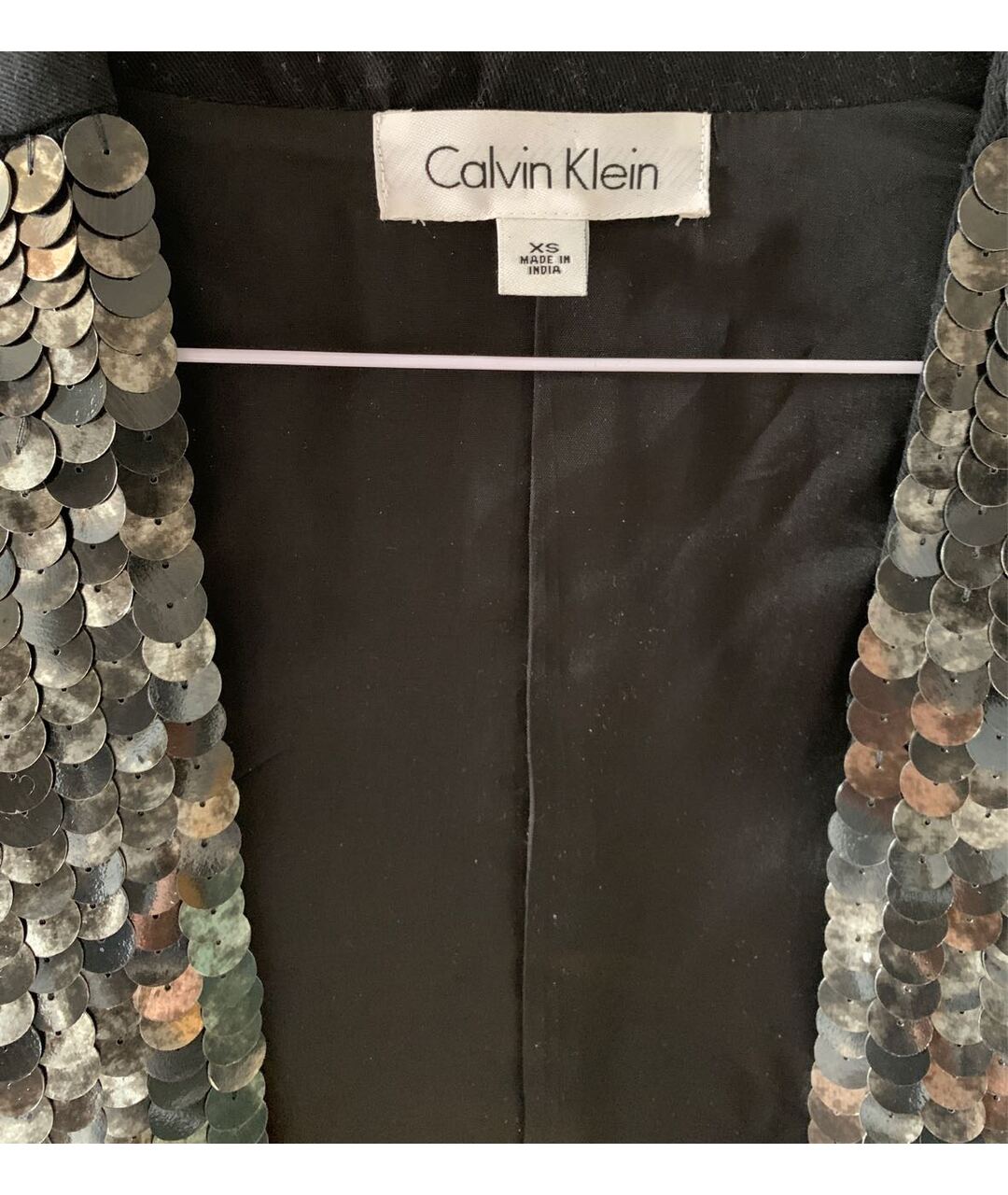 CALVIN KLEIN Черный хлопковый жакет/пиджак, фото 4