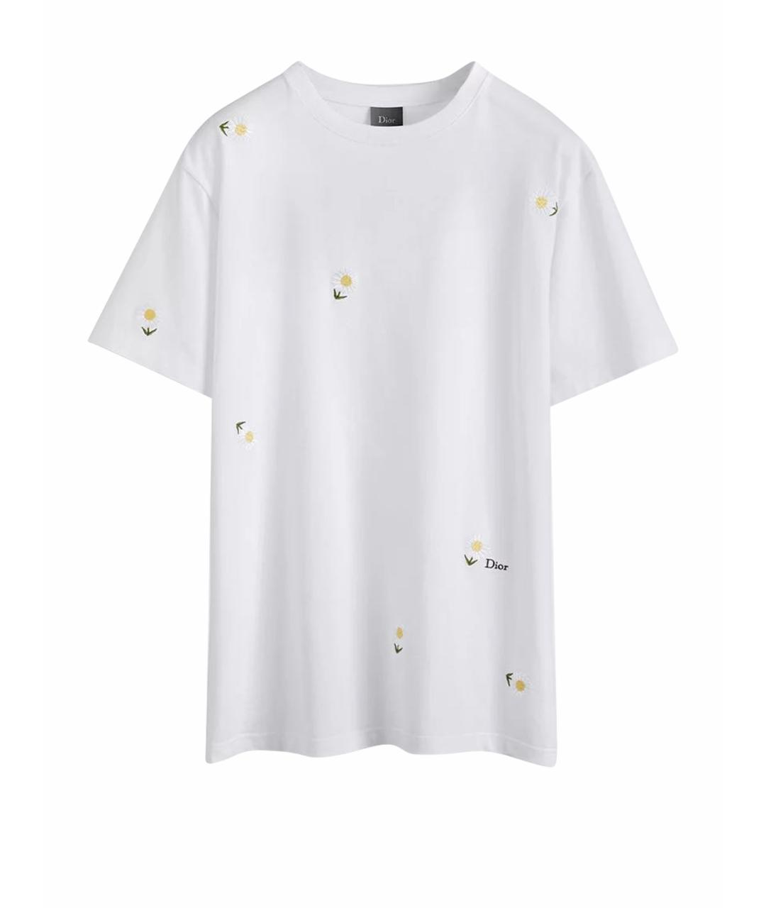 CHRISTIAN DIOR Белая хлопковая футболка, фото 1