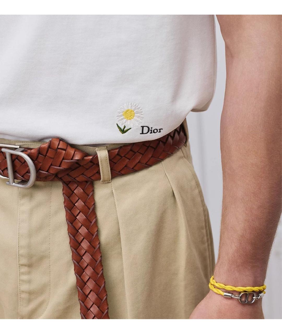 CHRISTIAN DIOR Белая хлопковая футболка, фото 3