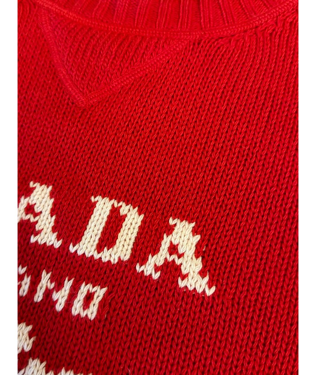 PRADA Красный кашемировый джемпер / свитер, фото 6