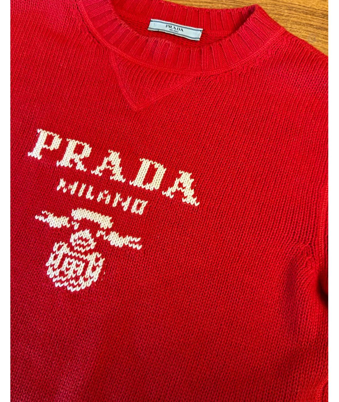 PRADA Красный кашемировый джемпер / свитер, фото 3