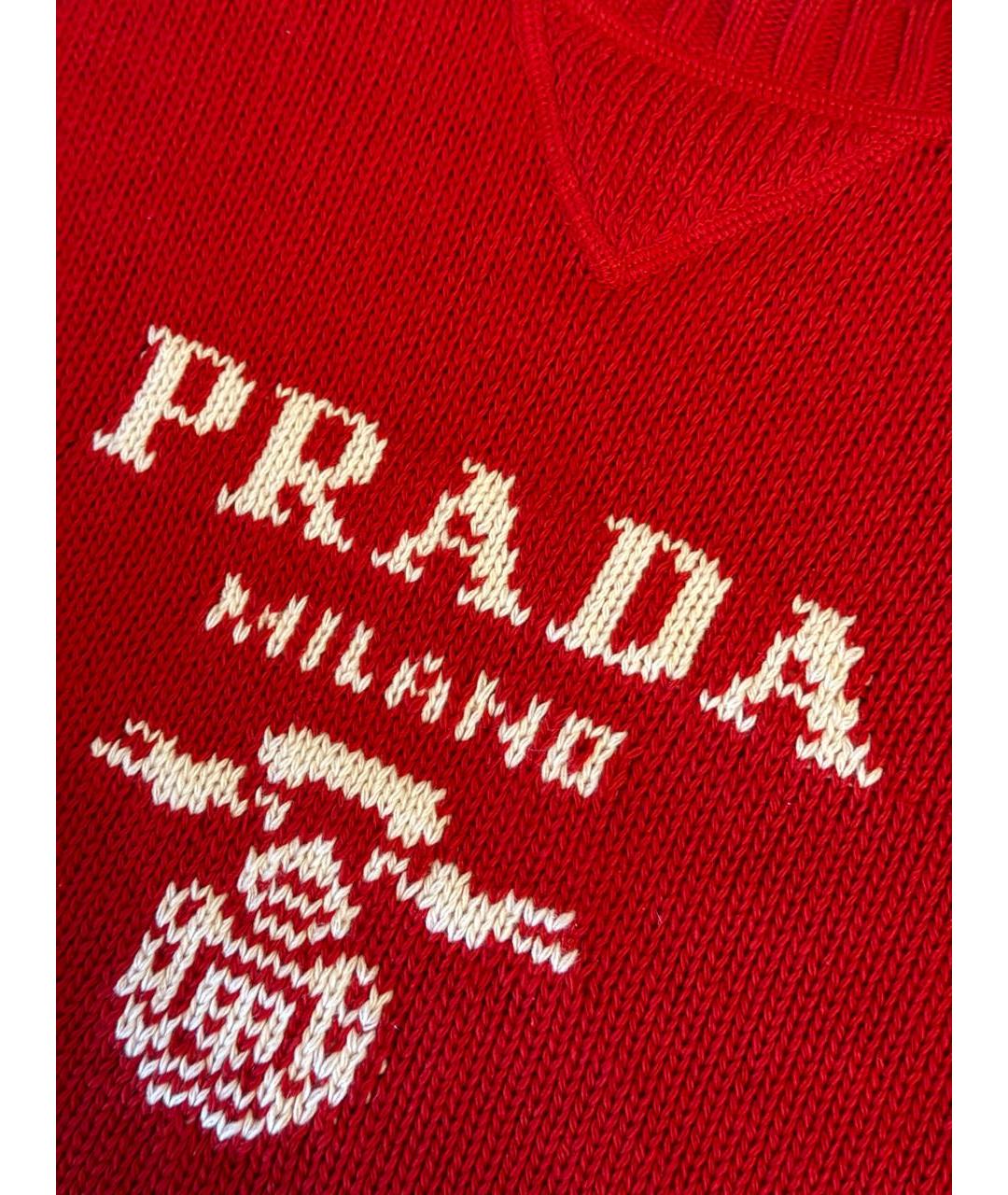 PRADA Красный кашемировый джемпер / свитер, фото 5