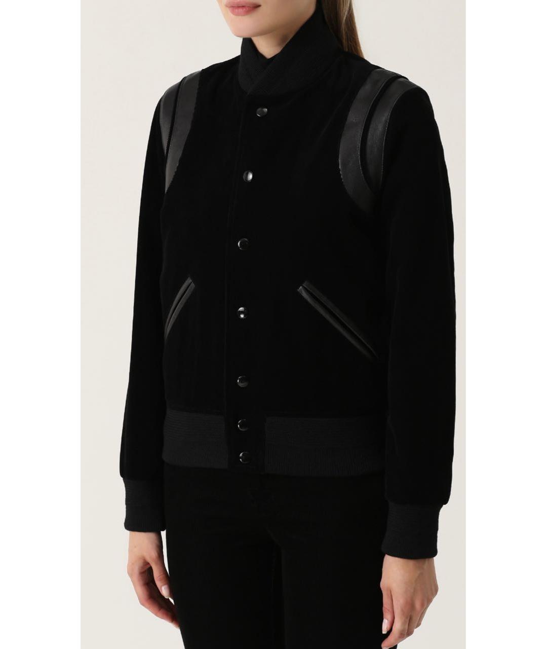 SAINT LAURENT Черная хлопковая куртка, фото 2