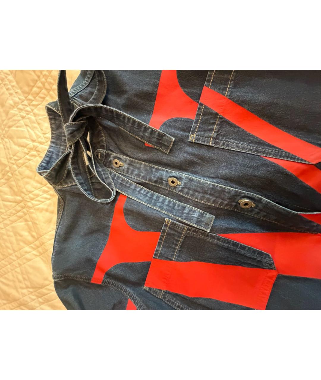 VALENTINO Синее деним повседневное платье, фото 3