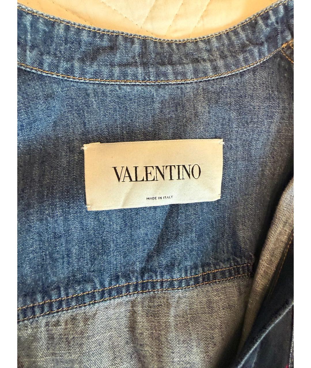 VALENTINO Синее деним повседневное платье, фото 4