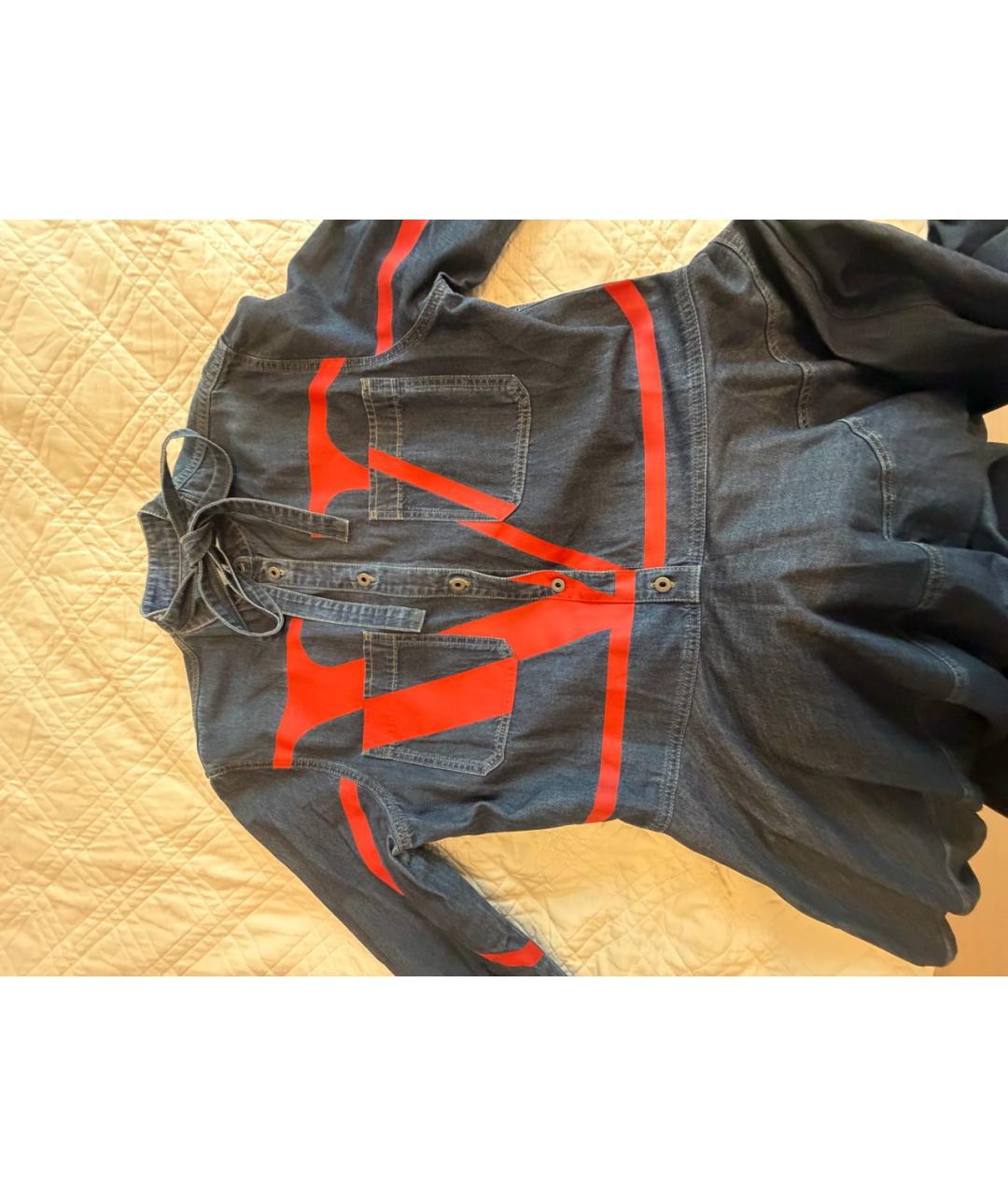 VALENTINO Синее деним повседневное платье, фото 2