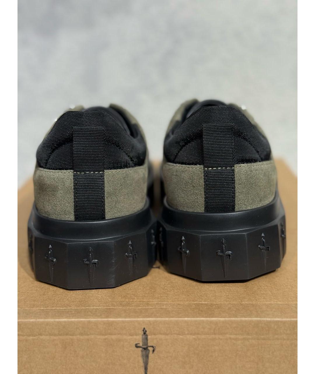 CESARE PACIOTTI Хаки замшевые низкие кроссовки / кеды, фото 3