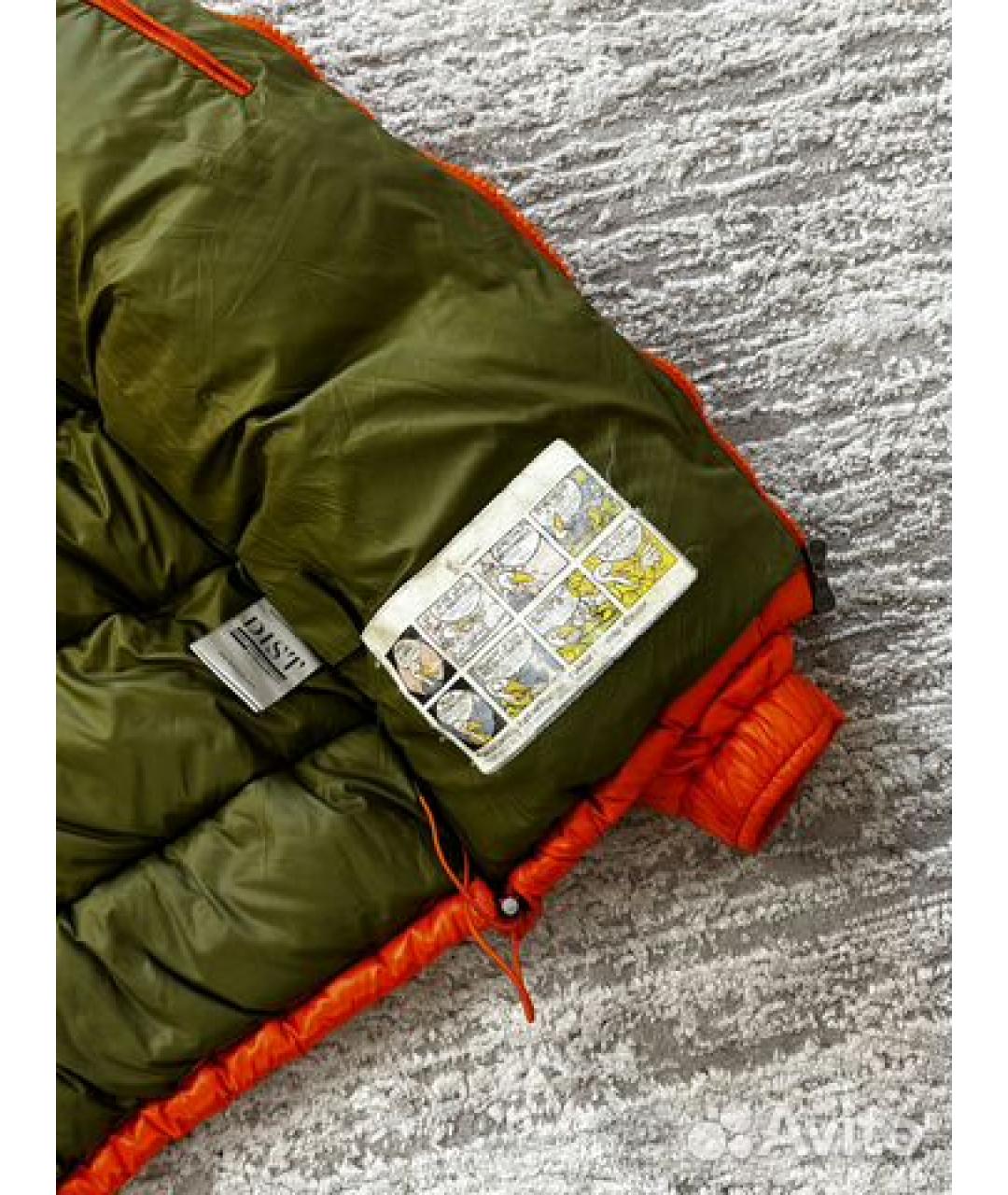 MONCLER Оранжевый полиамидовый пуховик, фото 5