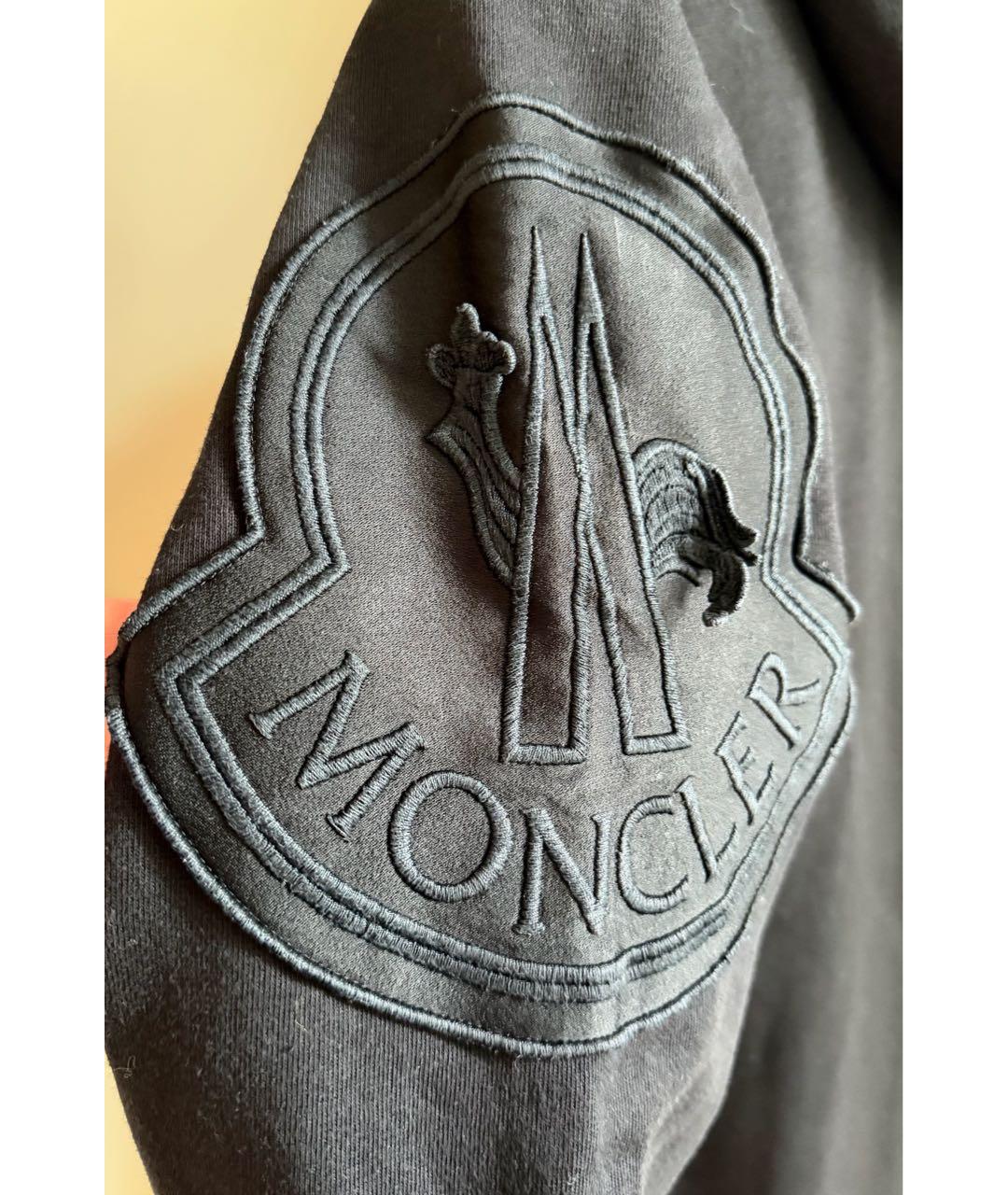 MONCLER Черное хлопковое повседневное платье, фото 4