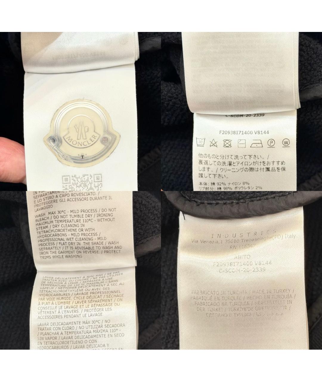 MONCLER Черное хлопковое повседневное платье, фото 6