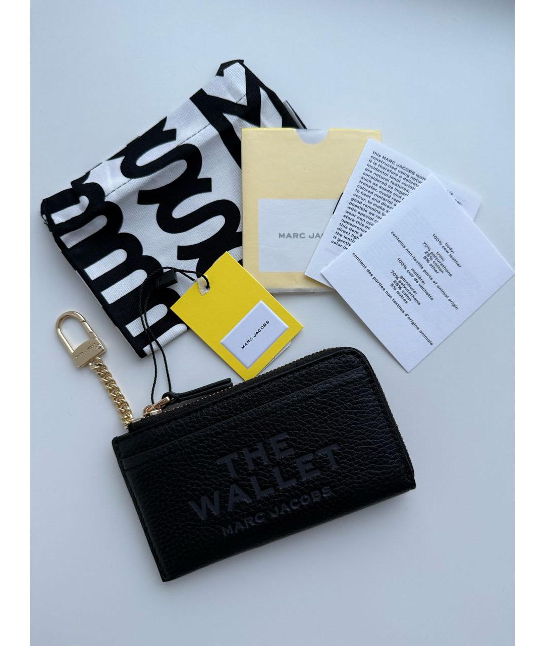 MARC JACOBS Черный кожаный кошелек, фото 5