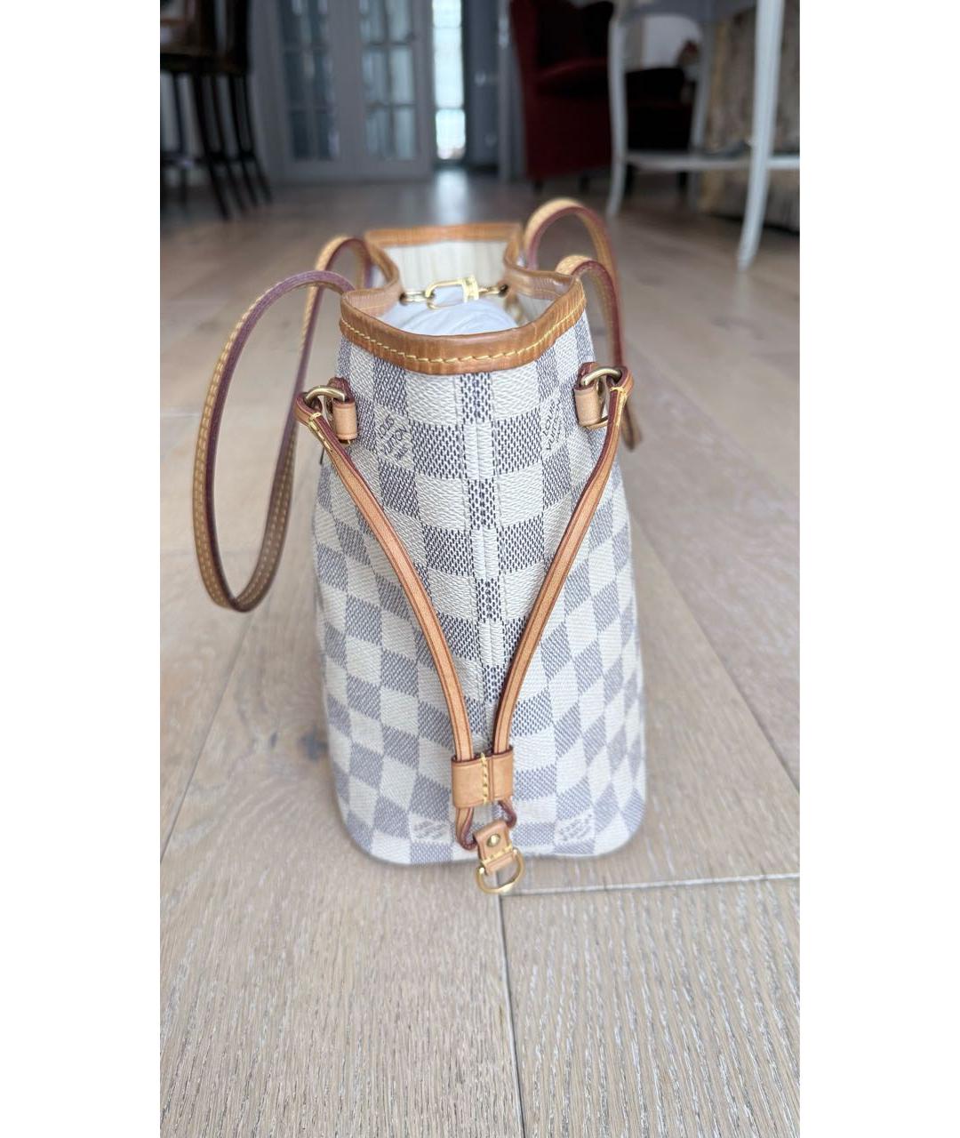 LOUIS VUITTON Белая сумка с короткими ручками из искусственной кожи, фото 7