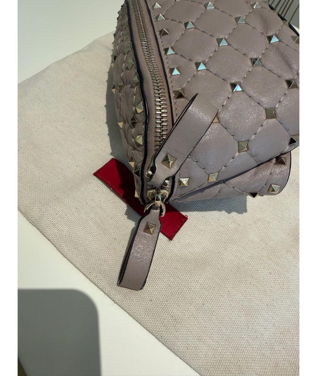 VALENTINO Бежевая кожаная поясная сумка, фото 6