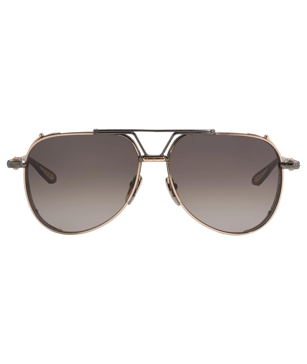 CHROME HEARTS Золотые металлические солнцезащитные очки, фото 1