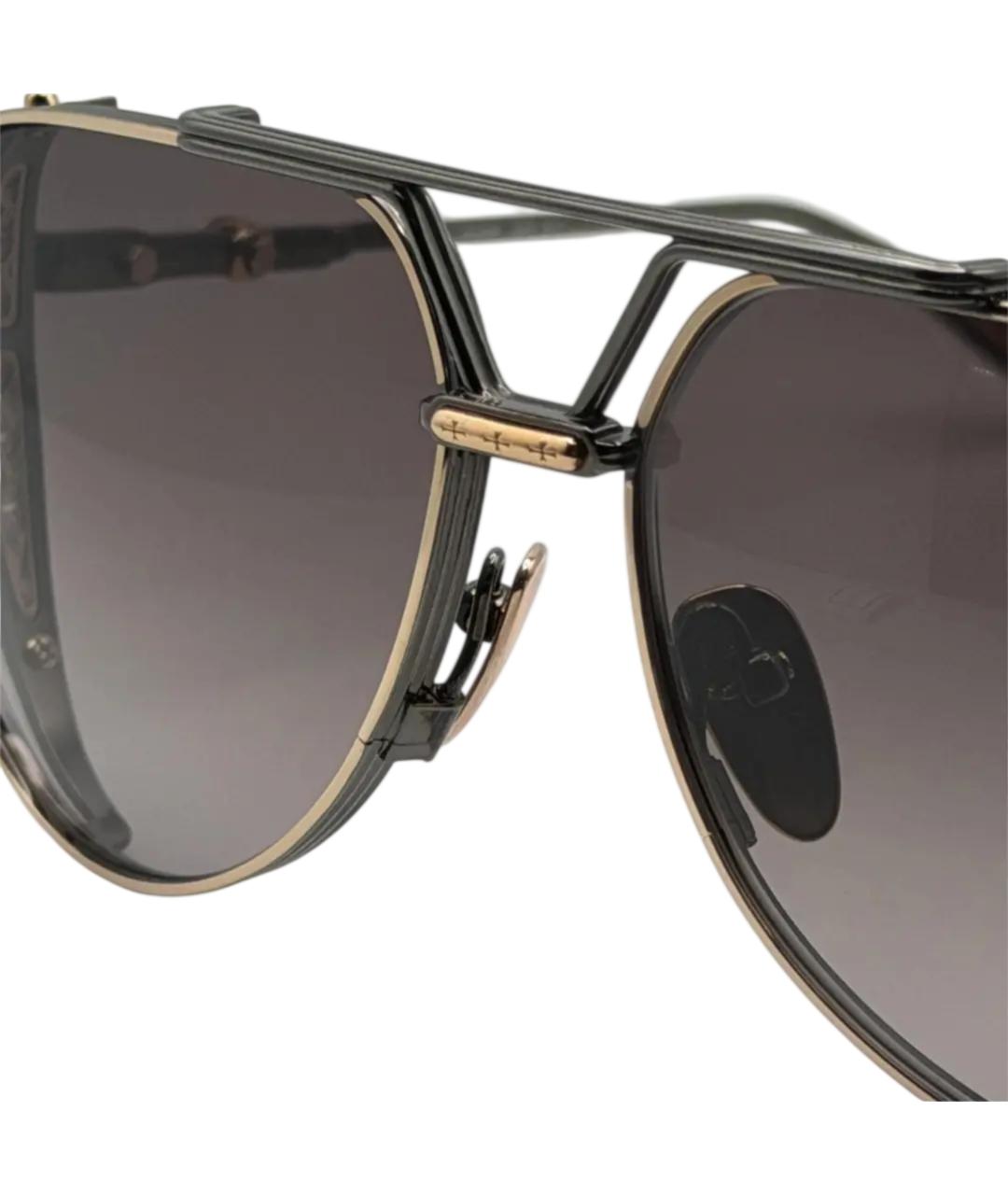 CHROME HEARTS Золотые металлические солнцезащитные очки, фото 5