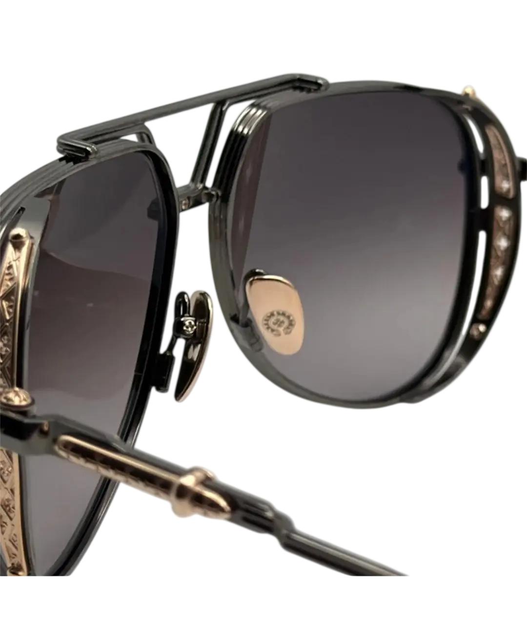 CHROME HEARTS Золотые металлические солнцезащитные очки, фото 4
