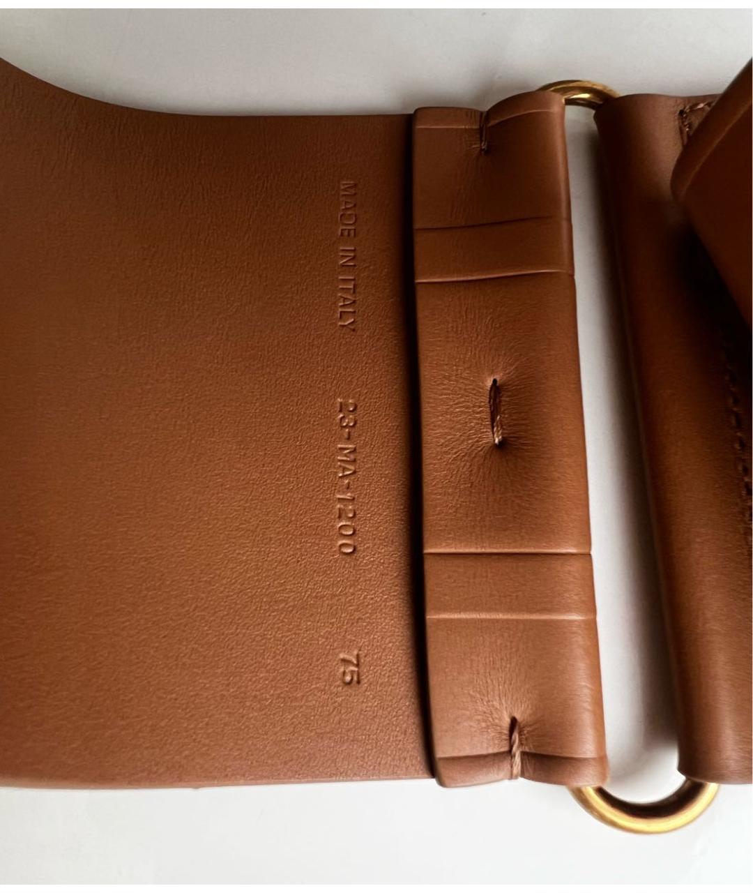 CHRISTIAN DIOR Бежевый кожаный ремень, фото 7