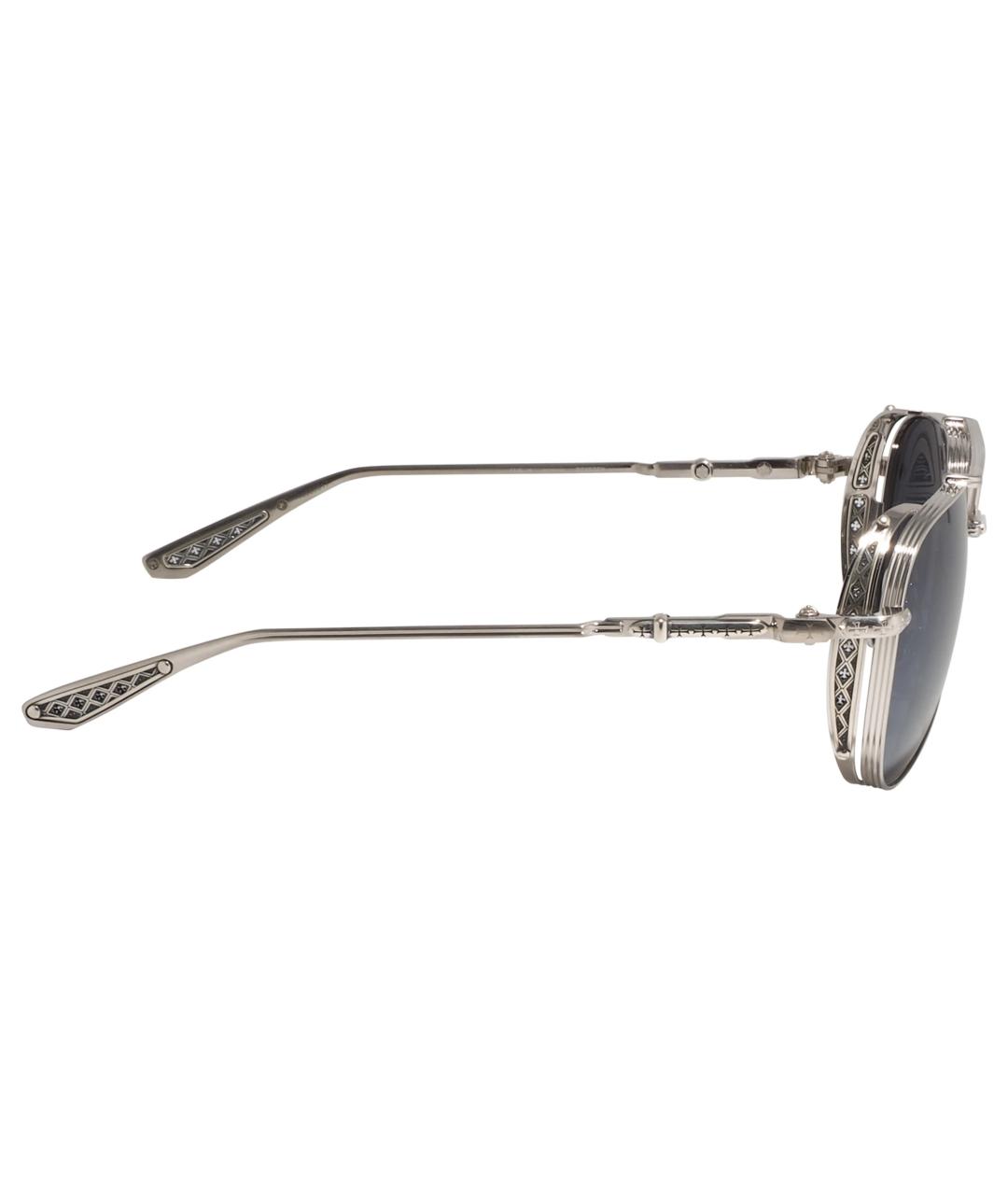 CHROME HEARTS Серебряные металлические солнцезащитные очки, фото 3