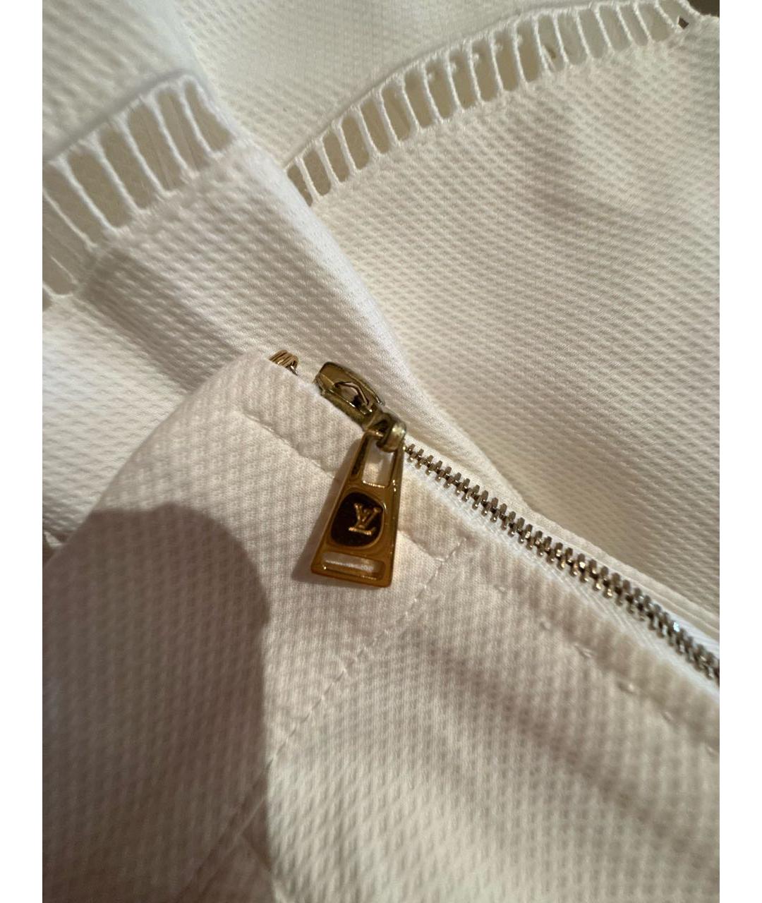 LOUIS VUITTON Белая хлопковая юбка миди, фото 2