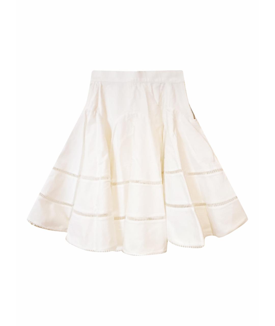 LOUIS VUITTON Белая хлопковая юбка миди, фото 1