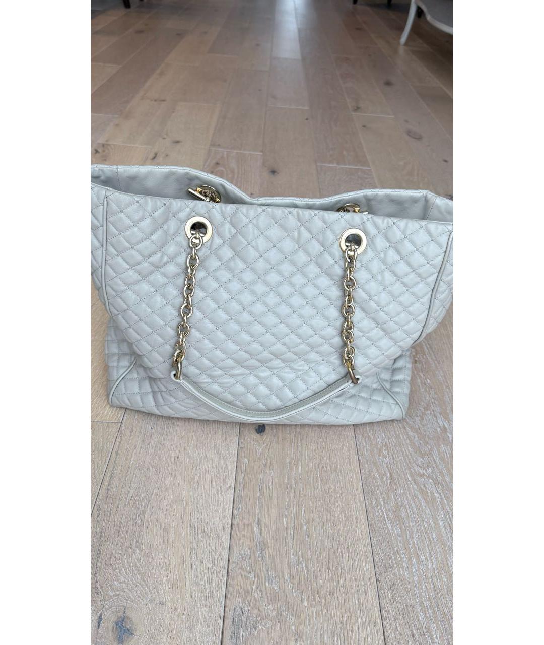 DOLCE&GABBANA Бежевая кожаная сумка с короткими ручками, фото 2