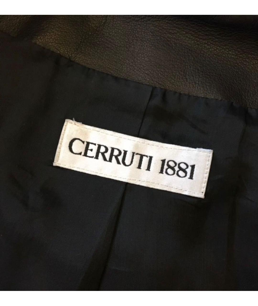 CERRUTI 1881 Черная кожаная куртка, фото 5