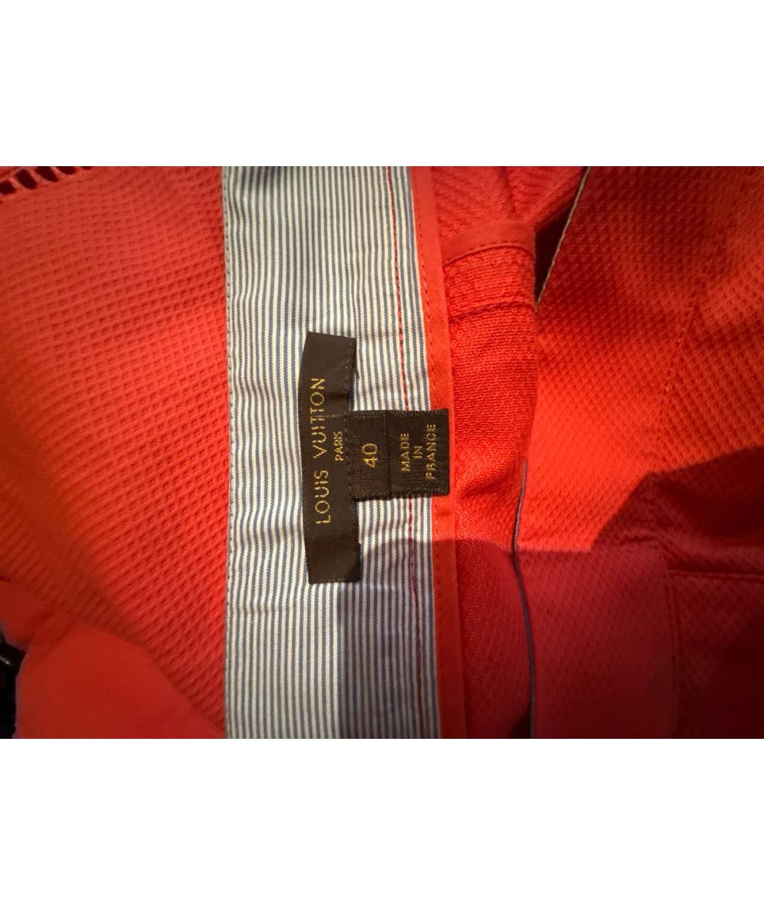 LOUIS VUITTON Коралловая хлопковая юбка миди, фото 3