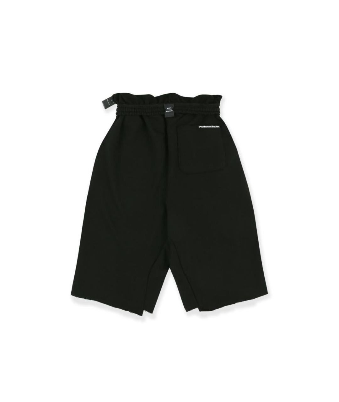 PROTOCOL INDEX Черные хлопковые шорты, фото 4
