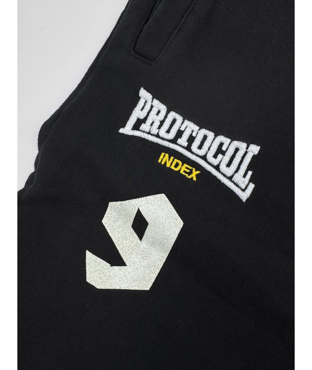 PROTOCOL INDEX Черные хлопковые шорты, фото 5