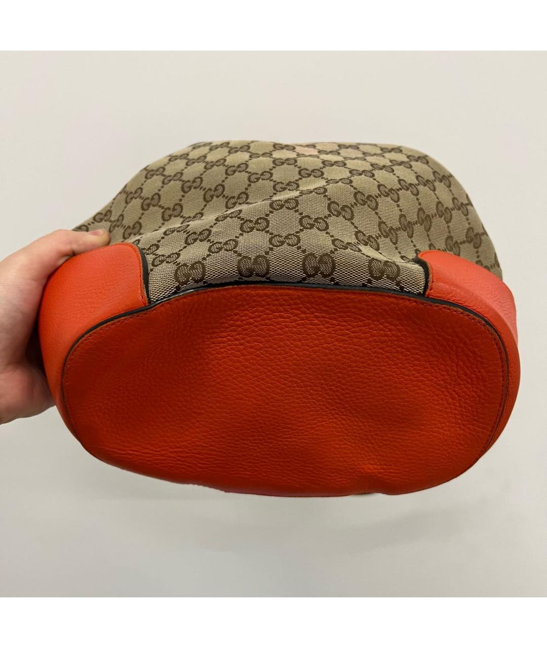 GUCCI Бежевая кожаная сумка через плечо, фото 8