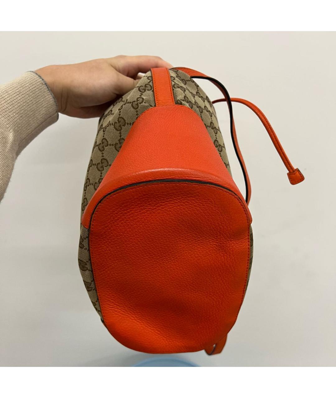 GUCCI Бежевая кожаная сумка через плечо, фото 7