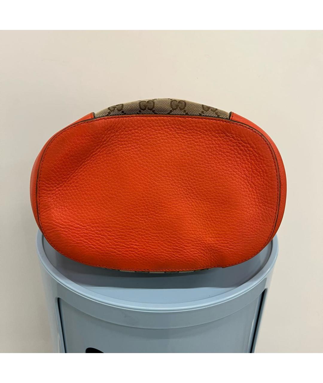 GUCCI Бежевая кожаная сумка через плечо, фото 5