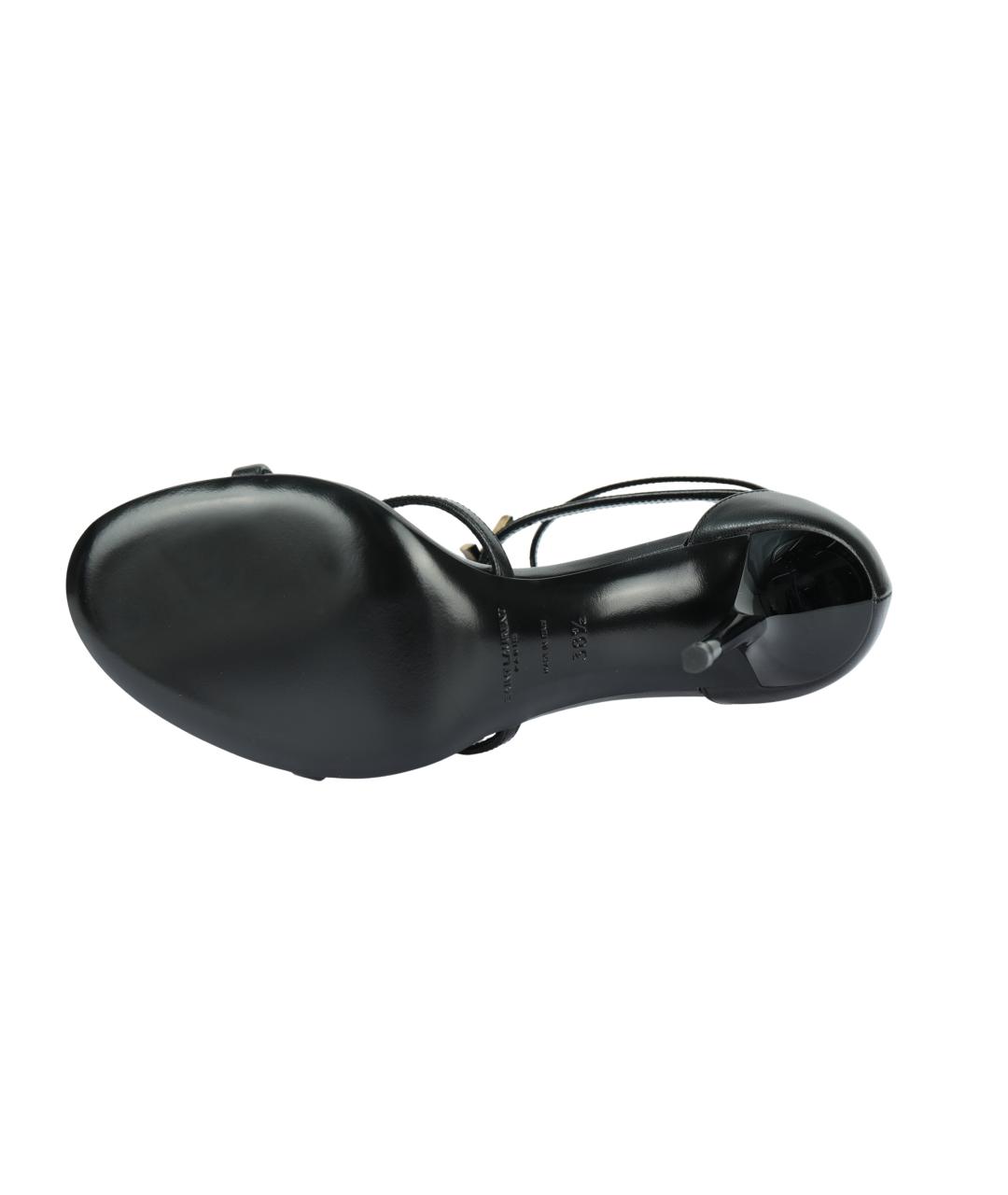 SAINT LAURENT Черные кожаные туфли, фото 5