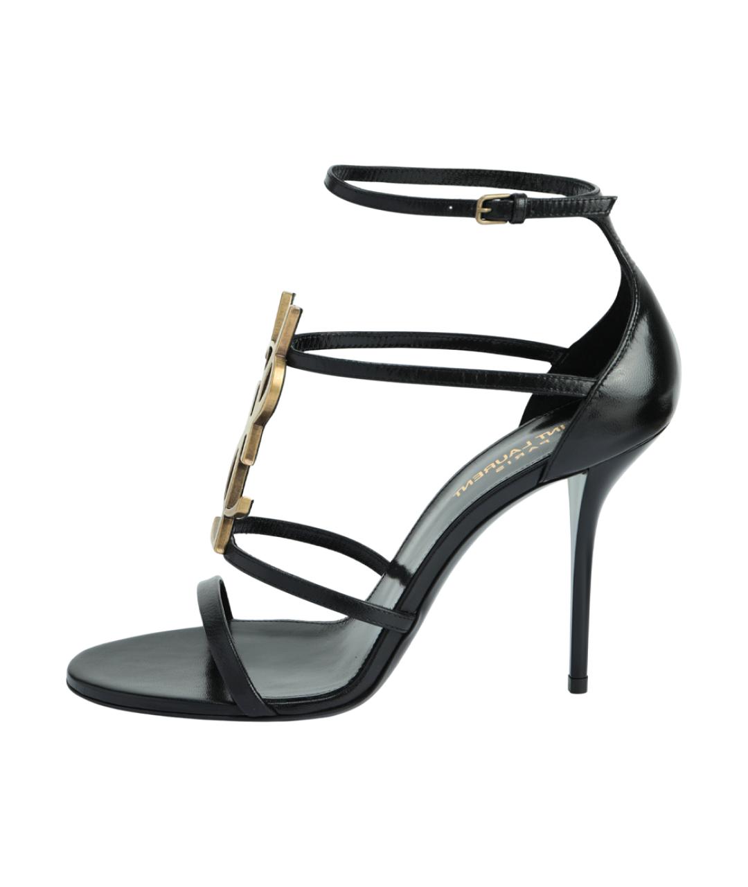 SAINT LAURENT Черные кожаные туфли, фото 2