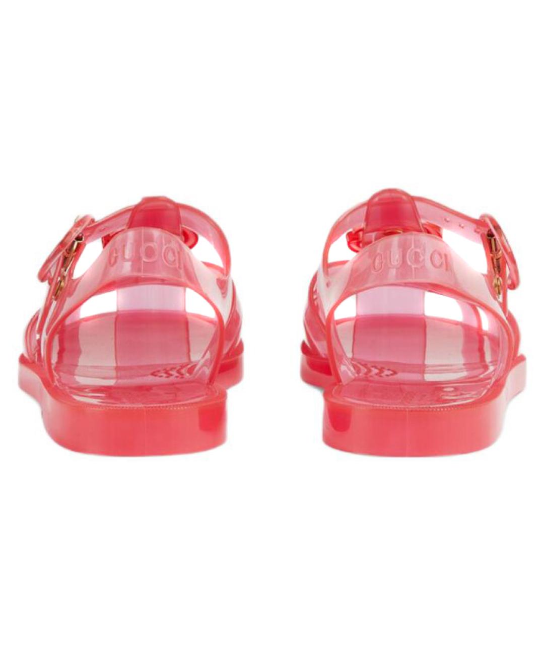 GUCCI Розовые резиновые сандалии, фото 4