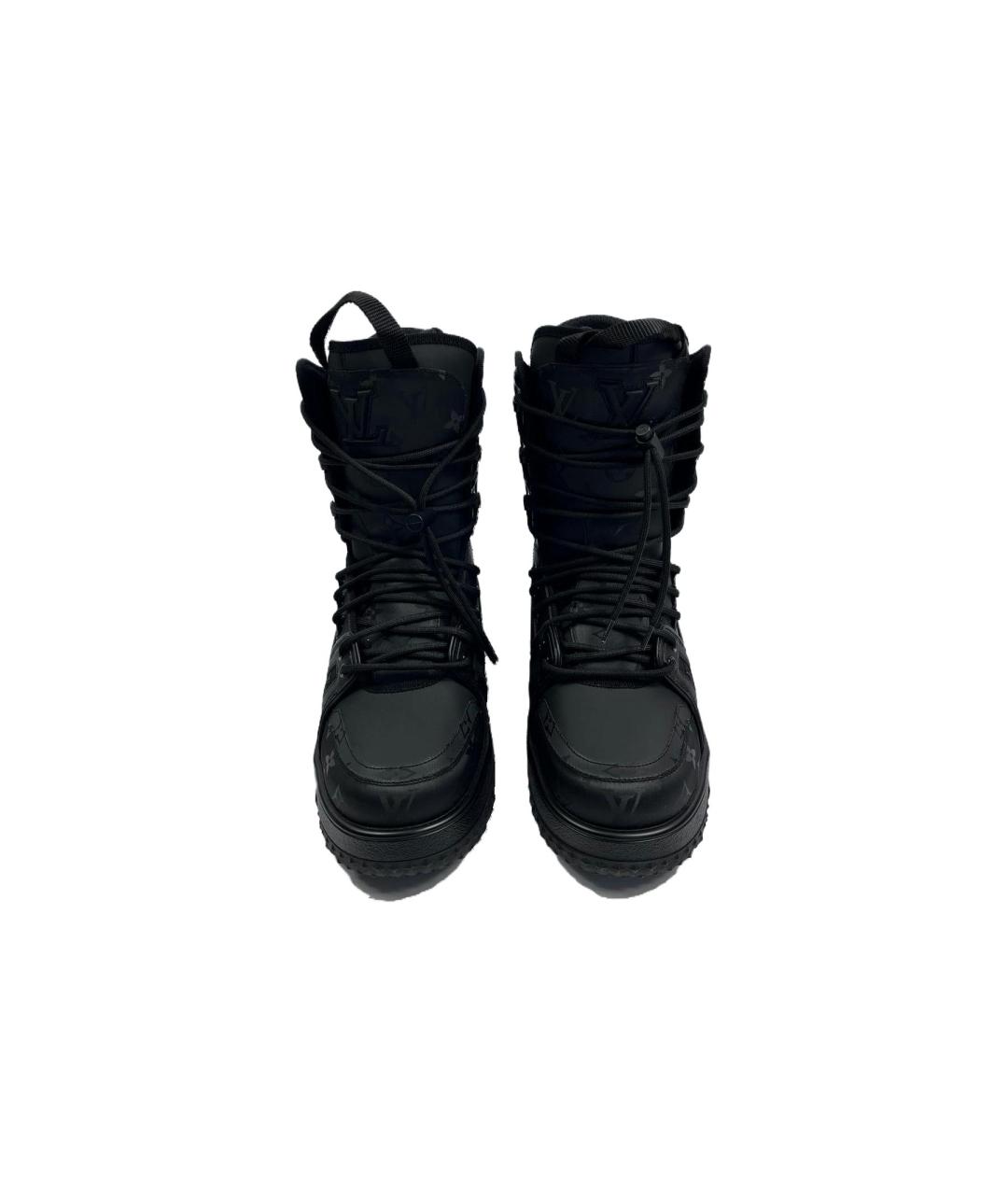 LOUIS VUITTON Черные высокие ботинки, фото 4