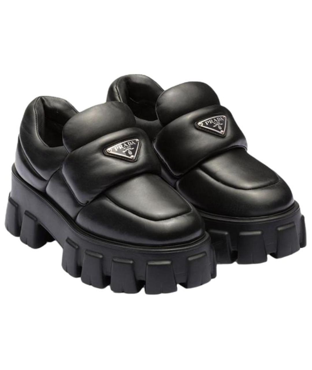 PRADA Черные кожаные лоферы, фото 3