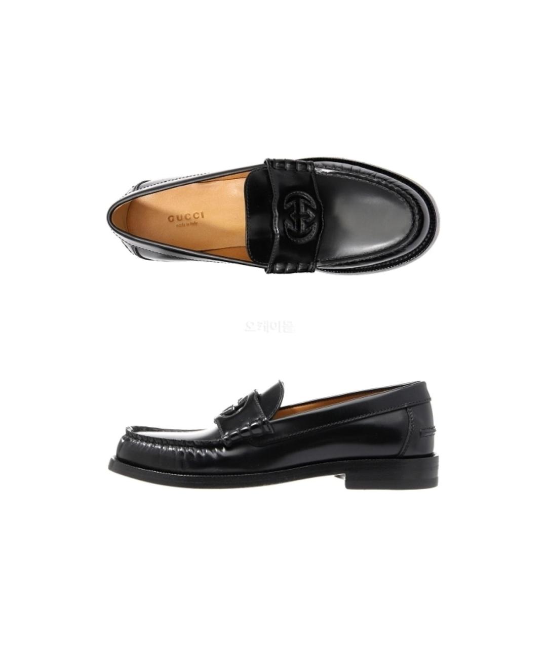 GUCCI Черные кожаные лоферы, фото 5