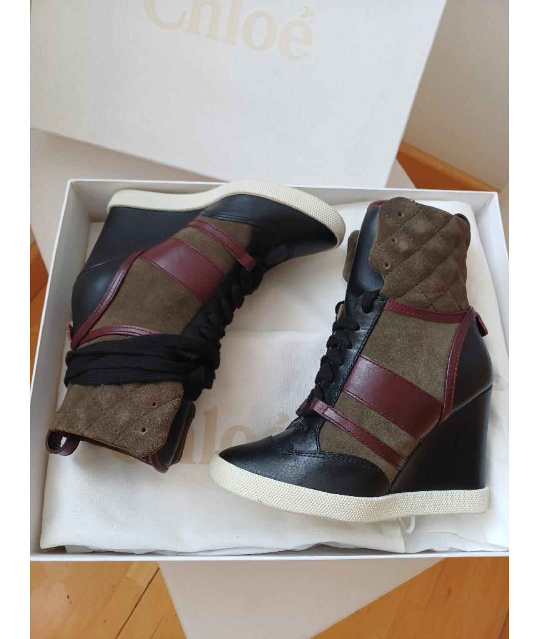 CHLOE Мульти кожаные ботильоны, фото 6