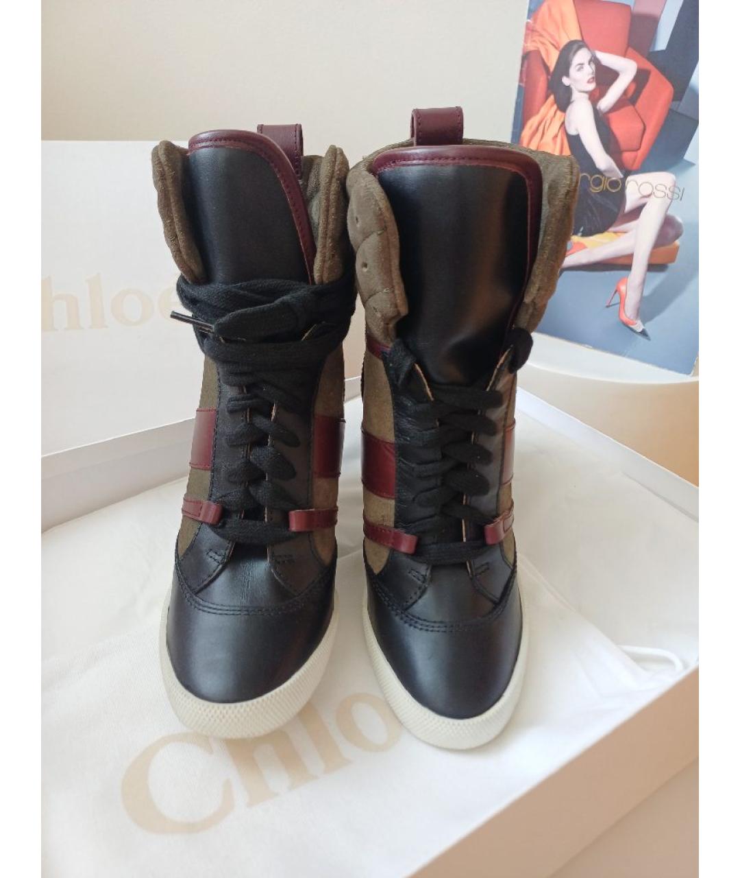 CHLOE Мульти кожаные ботильоны, фото 7