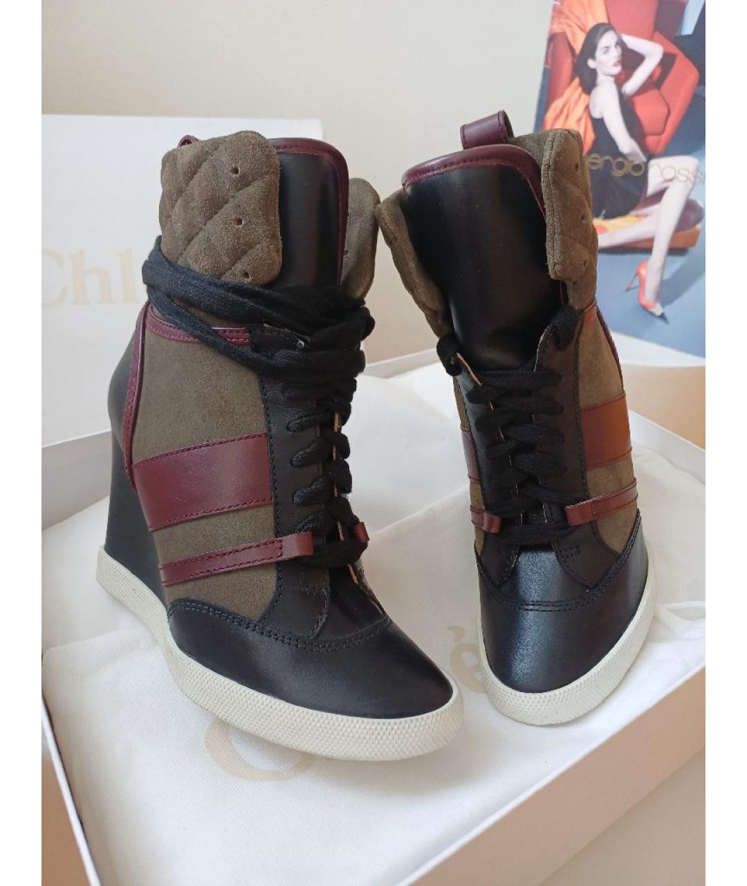 CHLOE Мульти кожаные ботильоны, фото 3