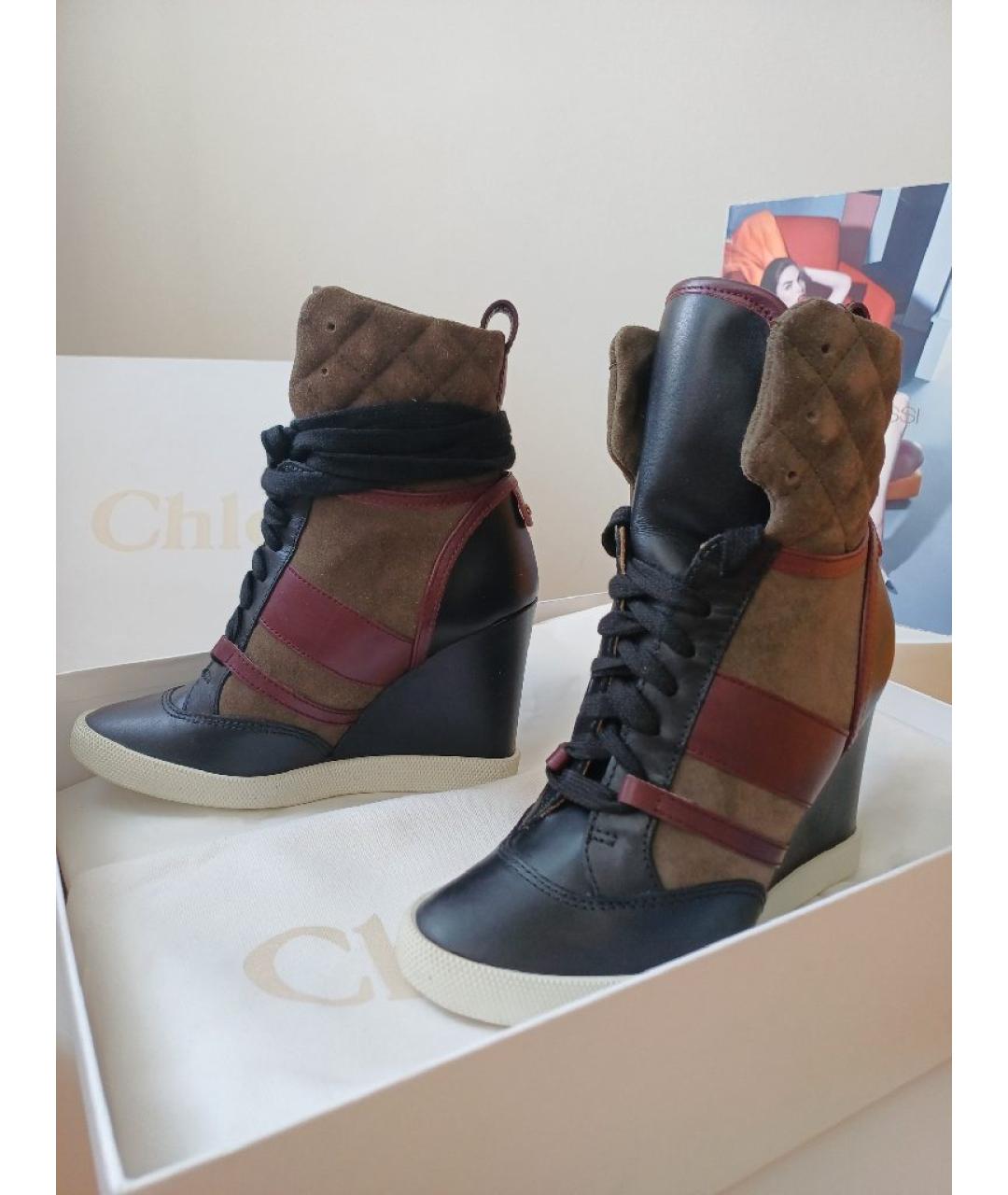 CHLOE Мульти кожаные ботильоны, фото 2