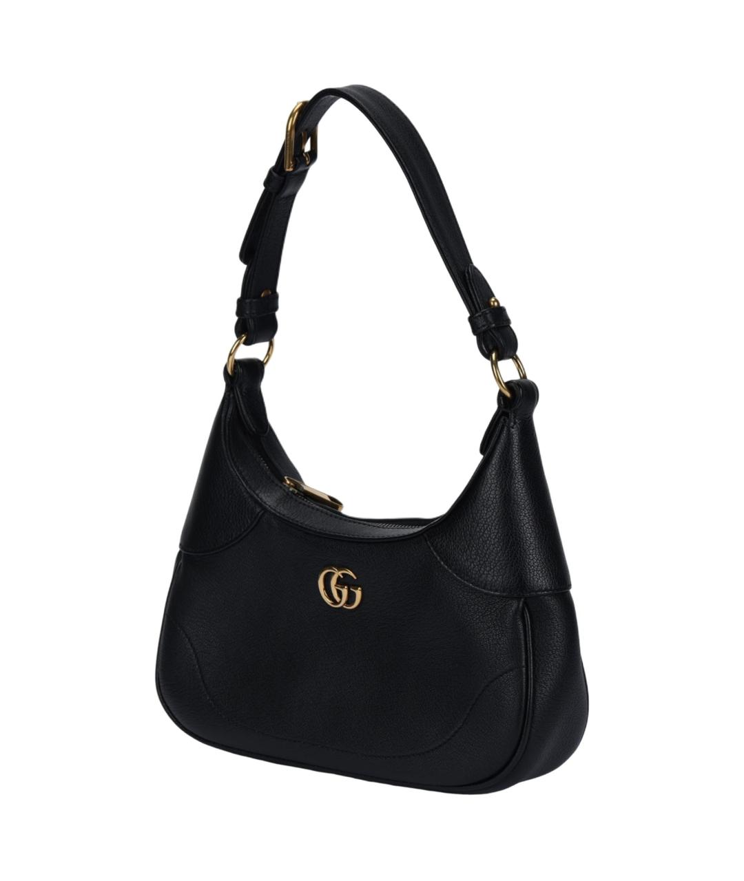 GUCCI Черная кожаная сумка через плечо, фото 2