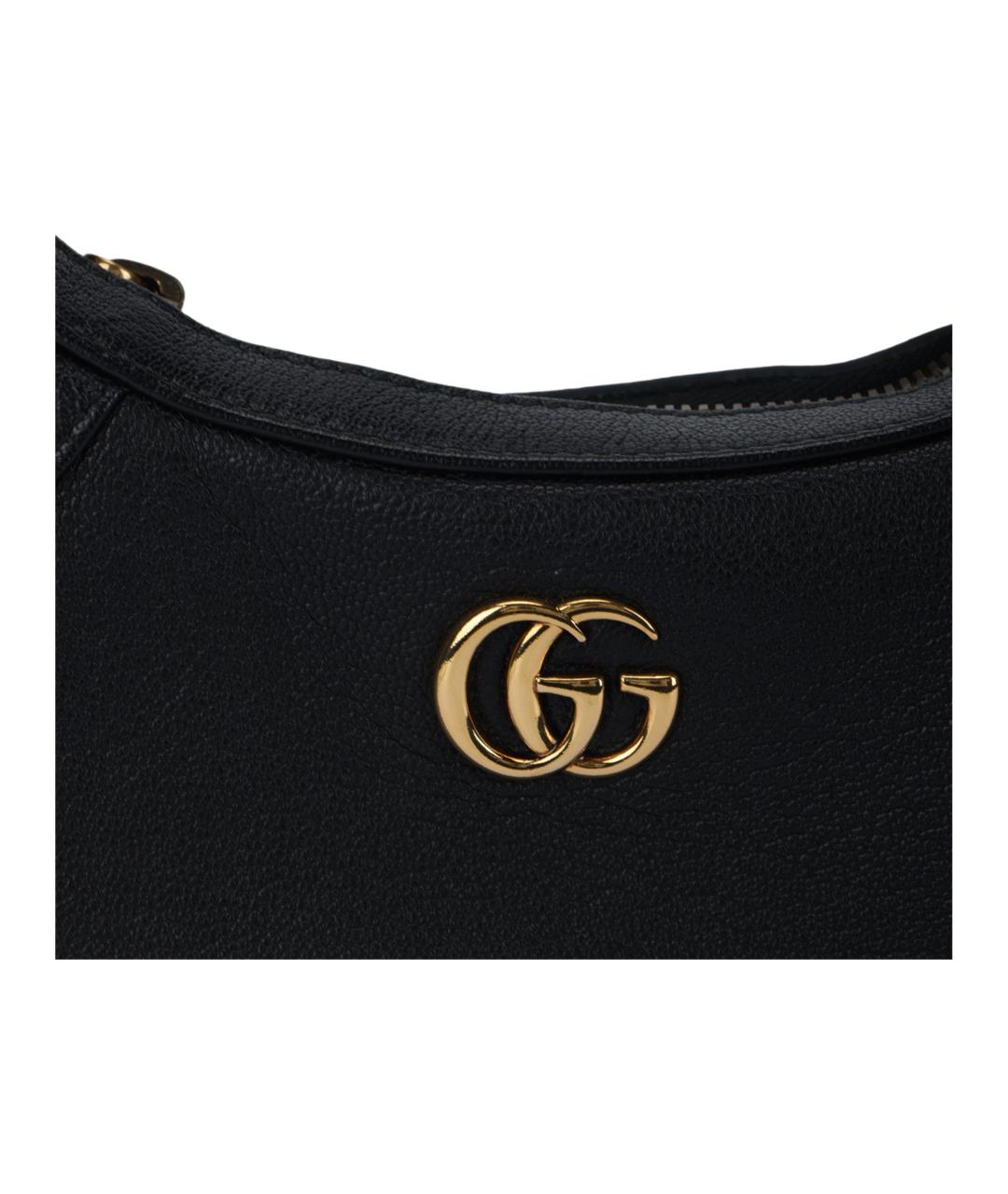 GUCCI Черная кожаная сумка через плечо, фото 5