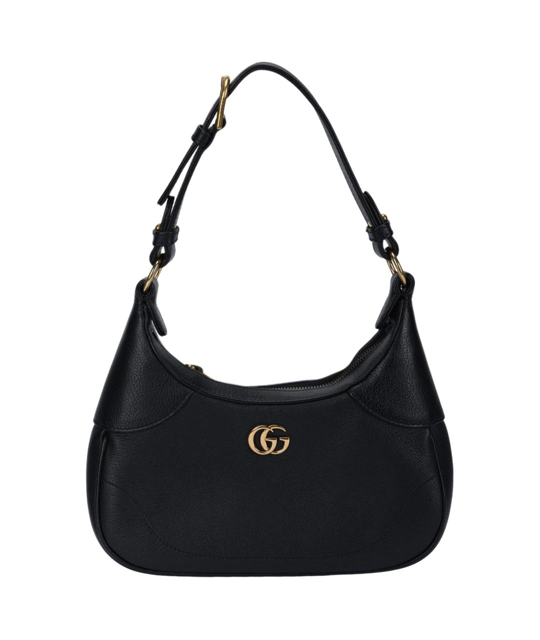 GUCCI Черная кожаная сумка через плечо, фото 1