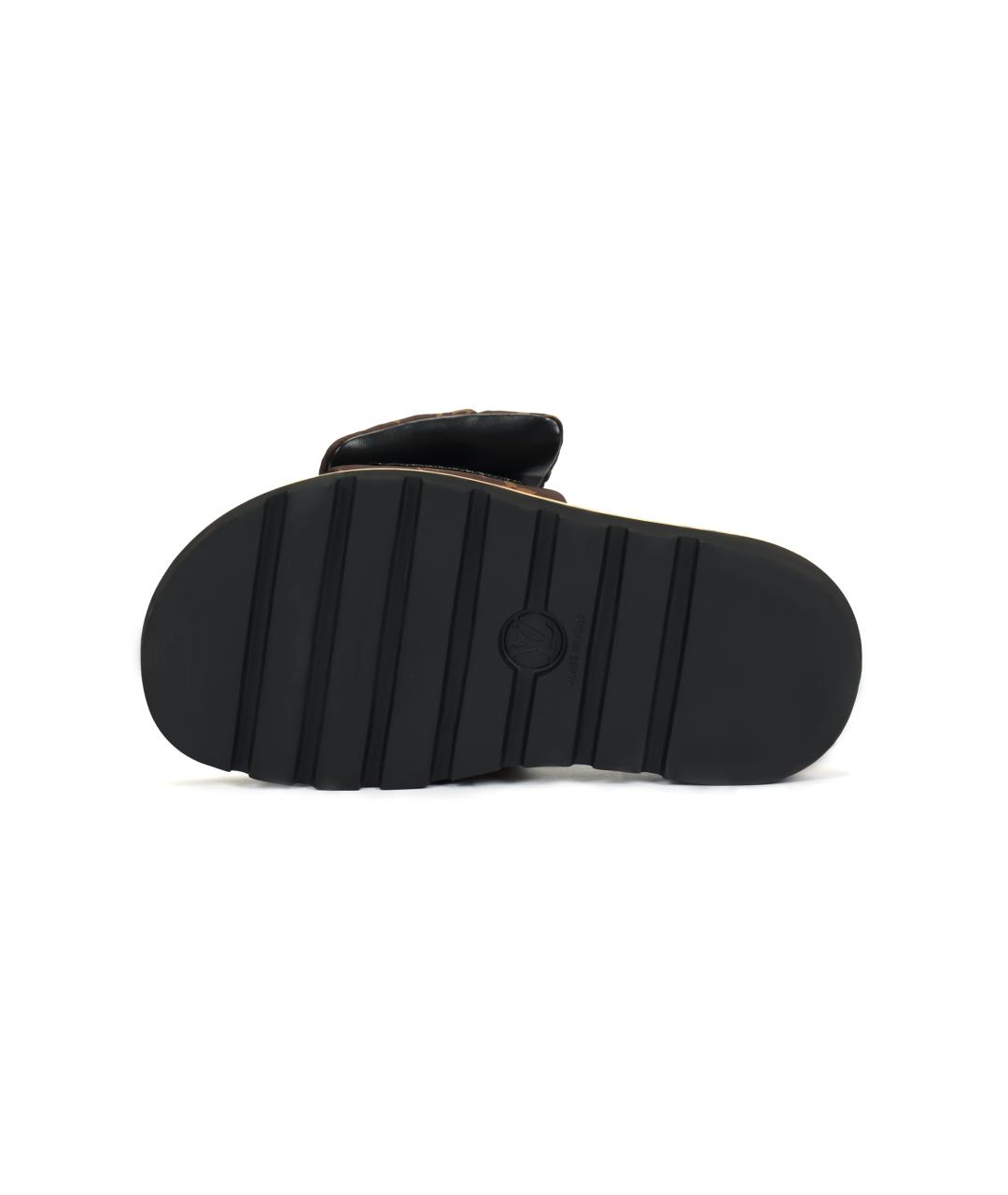 LOUIS VUITTON Коричневые сандалии, фото 5