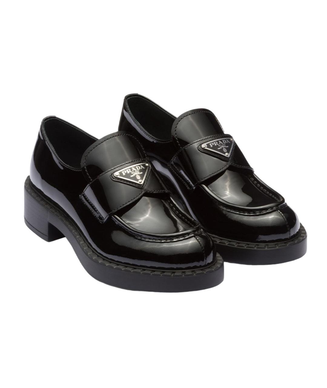 PRADA Черные кожаные лоферы, фото 3