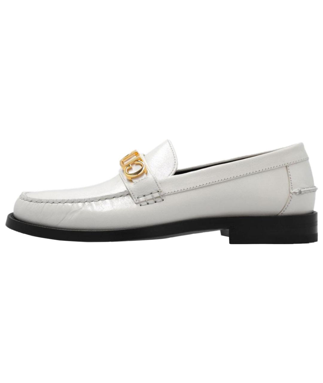 GUCCI Белые кожаные лоферы, фото 2