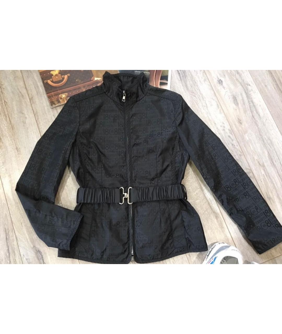 CERRUTI 1881 Черная полиэстеровая куртка, фото 8